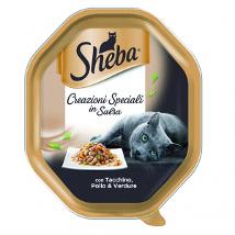 Sheba Flexi Creazioni Speciali In Salsa Con Tacchino Pollo Verdure 85Gr 363186 New