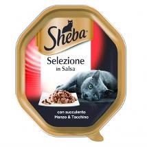 Sheba Flexi Selezioni In Salsa Con Manzo E Tacchino Succulento 85Gr  363183 New
