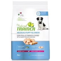 TRAINER NATURAL PER CANI MEDIUM PUPPY JUNIOR CON POLLO FRESCO SACCO 3 KG