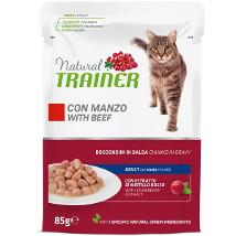 TRAINER NATURAL PER GATTI ADULT CON BOCCONCINI MANZO IN SALSA BUSTA 85 G