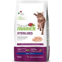 TRAINER NATURAL PER GATTI ADULT STERILISED CON CARNI BIANCHE FRESCHE SACCO 1,5 KG