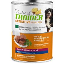 TRAINER NATURAL SENSITIVE NO GLUTEN PER CANI MEDIUM MAXI ADULT CON AGNELLO LATTINA 400 G