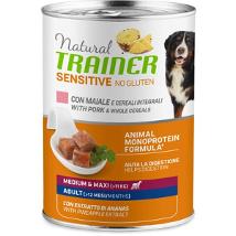 TRAINER NATURAL SENSITIVE NO GLUTEN PER CANI MEDIUM MAXI ADULT CON MAIALE LATTINA 400 G