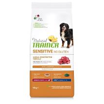 TRAINER NATURAL SENSITIVE NO GLUTEN PER CANI MEDIUM MAXI CON AGNELLO SACCO 12 KG