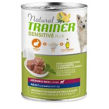 TRAINER NATURAL SENSITIVE PLUS NO GLUTEN PER CANI ADULT MEDIUM MAXI CONIGLIO E RISO SACCO 400 G
