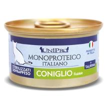 UNIPRO MONOPROTEICO PER GATTI STERILIZZATI O SOVRAPPESO CON CONIGLIO BARATTOLO 85 G