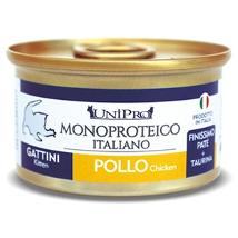 UNIPRO PER GATTI KITTEN CON POLLO UNICAMENTE BARATTOLO 85 G