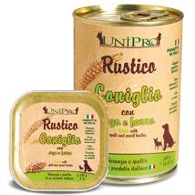 UNIPRO RUSTICO PER CANI CON CONIGLIO ORZO E FARRO BARATTOLO 400 G