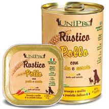 UNIPRO RUSTICO PER CANI CON POLLO PASTA E CAROTE BARATTOLO 100 G