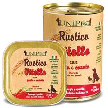 UNIPRO RUSTICO PER CANI CON VITELLO PASTA E CAROTE BARATTOLO 100 G